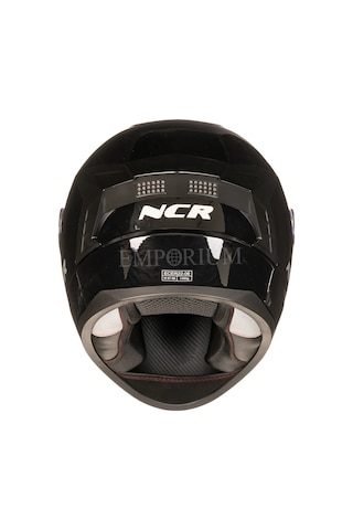 Rapid Kapalı Motosiklet Kaskı Ece Belgeli Parlak Siyah