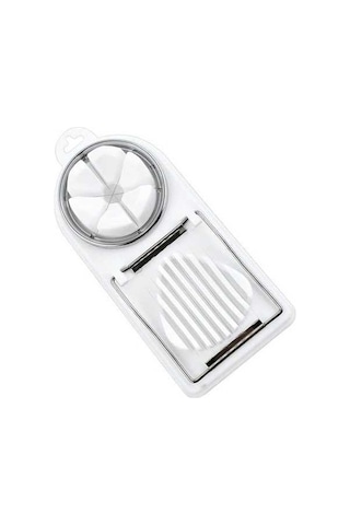 Trendooze Gaojunshop01 Beyaz Yumurta Dilimleyici 2 Başlı, Hediyeli Set Beyaz