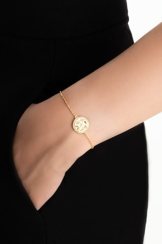 So Chic Bereket Tılsımı 18 Ayar Sarı Altın Kaplama 19 Cm Gümüş Bileklik Sarı