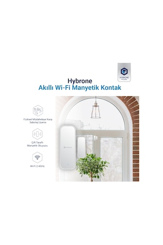 Hybrone Akıllı Wi-fi Manyetik Kontak, Kapı Ve Pencere Sensörü