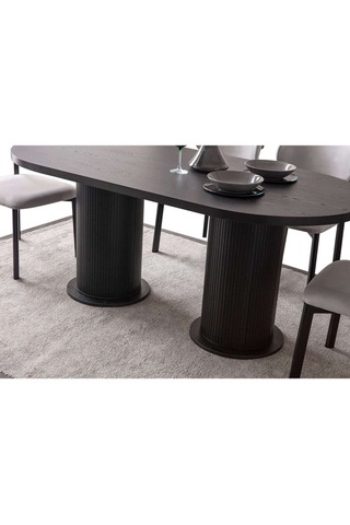 Askeron Yemek Masası Takımı 4 Kişilik 4 Sandalye Siyah