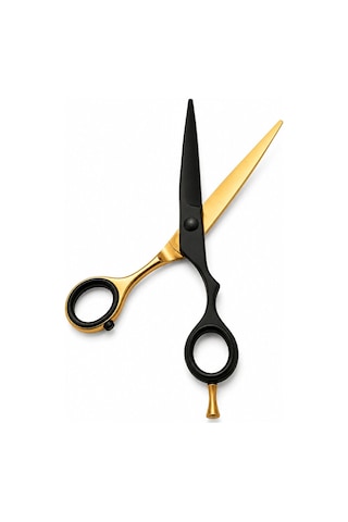 Profesyonel Barber & Kuaför Makası 6" Mat Siyah & Gold Özel Seri