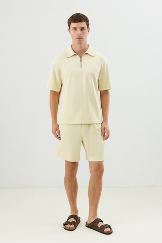 Antioch Polo Yaka Basic T-shirt Sarı