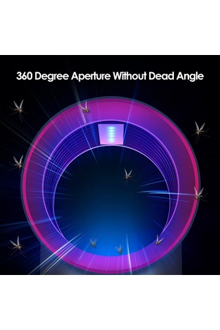 Shineyee Usb Şarjlı Evcil Sinek Ve Komar Yakalama Lambası - 360 Işık Dalgalı, Gürültüsüz, Güçlü Vortex Teknolojisi - Koyu Gri