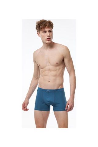 Malabadi Erkek Mavi 5 Li Pamuk Elastan Boxer 5m074 Mavi