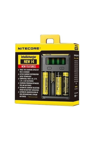 Nitecore İ4 İntelli Charger Li-ion Universal Pil Şarj Cihazı 4lü