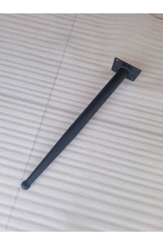 1 Adet-45cm Metal Konik Ayak-sehpa Ayağı-siyah Renk Boyalı