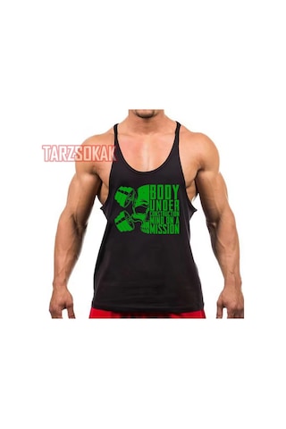 Tarzsokak Gym Tank Top Fitness Sporcu Atleti Gym125 Siyah