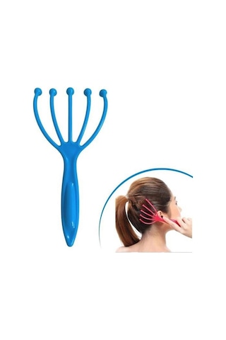 Çok Fonksiyonlu 5 Uçlu Bilyeli Baş Boyun Bacak Kol Masaj Alet Rahatlatıcı Kafa Masaj Aparatı Beyaz