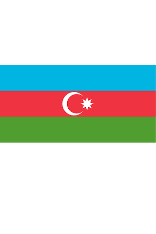 Azerbaycan Ülke Bayrağı 45x22cm Duvar Tablosu Çerçevesiz Pvc Tablo