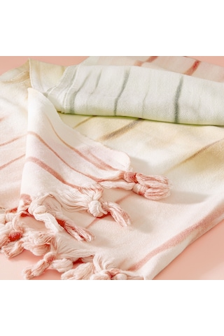 Taç Butik Pamuk Alaçatı Peştamal Çok Renkli 000000001500222393 Pembe