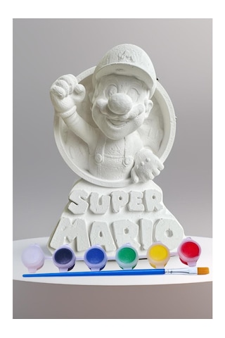 Super Mario 15 Cm Boyunda Beton/taş/figür/büst Boyama Seti-çocuk Boyama Etkinliği