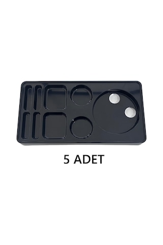 5 Adet Sunum İkram Tepsisi Otel Servis Karşılama 9 Bölmeli Plast
