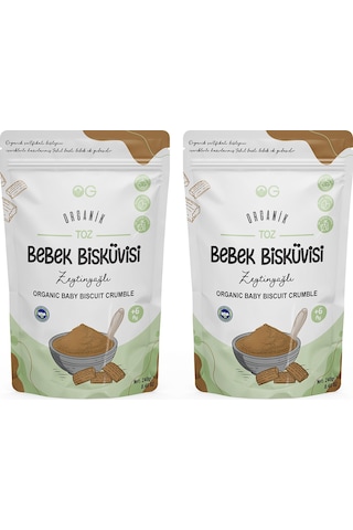 OG natural2'li Organik Zeytinyağlı Bebek Bisküvi Tozu Seti