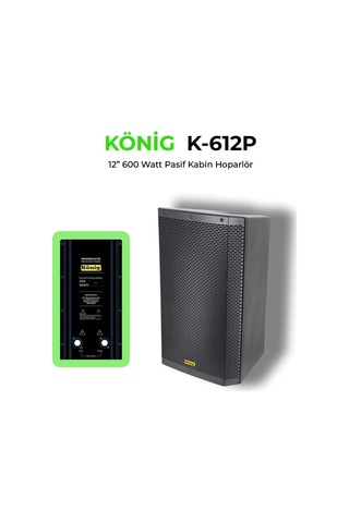 König K-612 30cm 600w Pasif Kabin Hoparlör