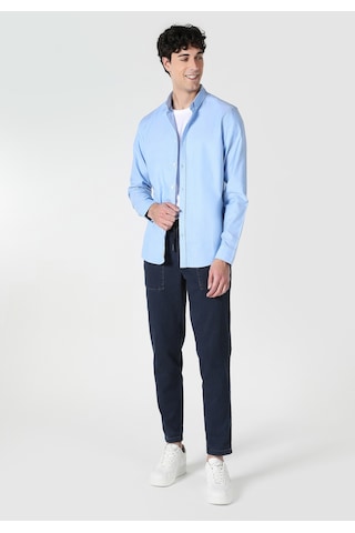 Colin's Colins Slim Fit Shirt Neck Düz Erkek Mavi Uzun Kol Gömlek Cl1048576 Q1.v1 Lbl Açik Mavi