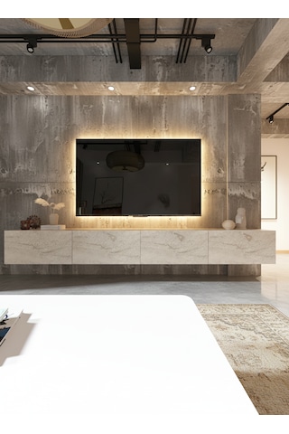 Resital Tv Ünitesi S2448-8 Traverten Traverten