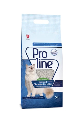 Proline Parfümsüz İnce Taneli Topaklaşan Bentonit Kedi Kumu 4 x 5 L