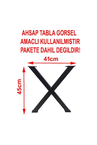 Metal Sehpa Ayağı Masif Ahşap Kütük Orta Sehpa Ayakları Metal X A