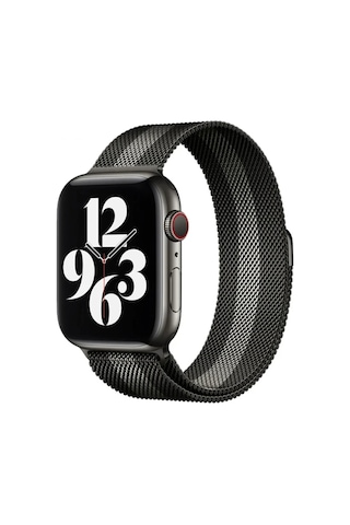 Buradabulabilirsin Watch 38mm Uyumlu Metal Mıknatıslı Kordon - Siyah-beyaz Bbz