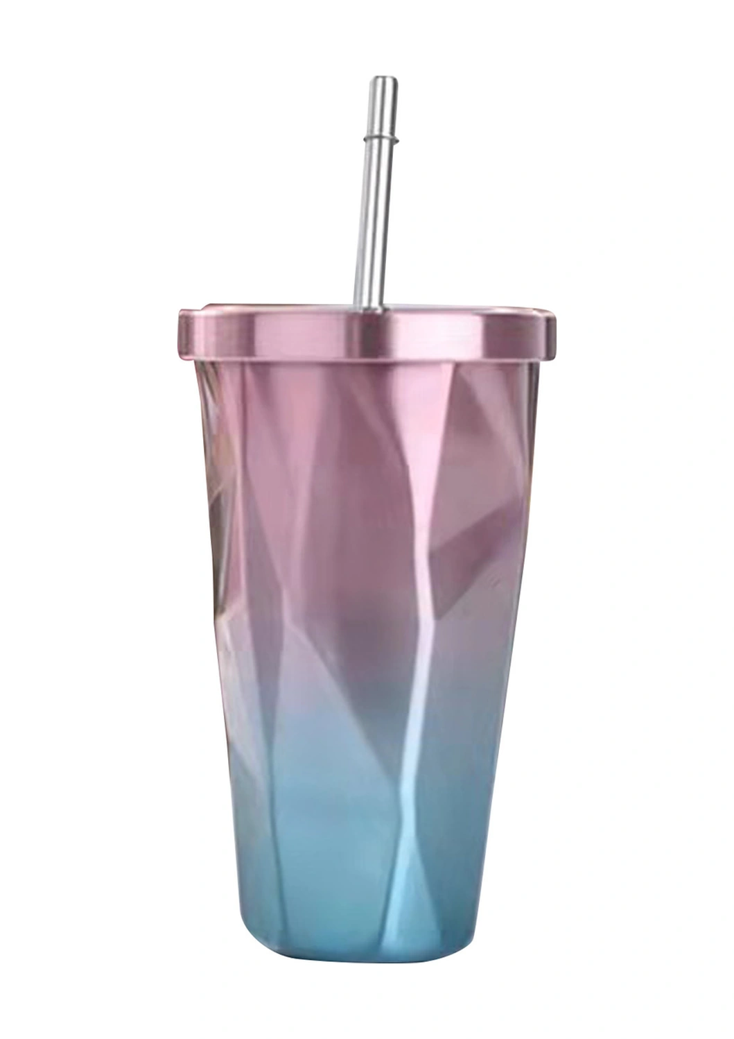 Neevoyu Stahl Çift Katlı 500ml Termos Bardak, İbrikli, Renkli Desenli, Isı Ve Soğuk Saklama Özelliği