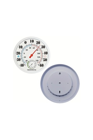 Topshop1 1 Adet Siyah Termometre Higrometre Duvara Monte Metal Dekoratif Buyuk Asili Yuvarlak Depo Hastane Sebze Kulube Otel 24 5cm