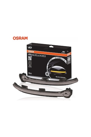 Osram Ayna Sinyal Lambası Kayar Ledli Siyah Vw Golf Vıı/golf 7.5/touran Iı 2 Ad