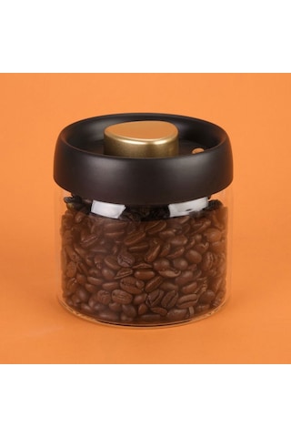 Arow Frasco Vakumlu Saklama Kavanozu - Şeffaf / Siyah - 500 Ml Şeffaf / Siyah