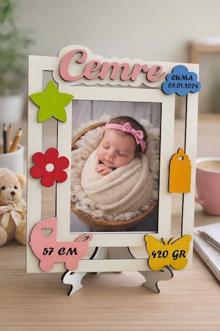 Resim Çerçevesi Kişiye Özel Bebek Özel Bir Anı Hediyesi İsteğe Bağlı Renk