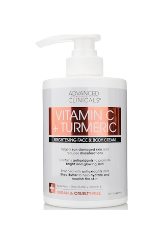 Advanced Clinicals Vitamin C + Turmeric Yüz ve Vücut Kremi 444 ML