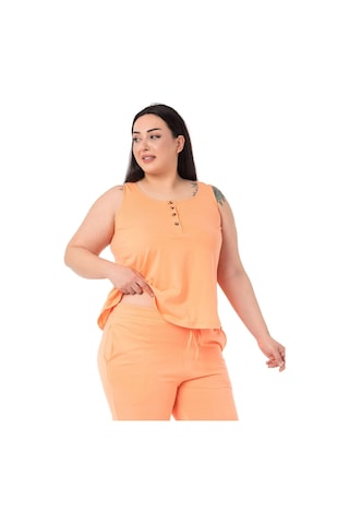 Büyük Beden Penye Somon Eşofman Takımı-somon Somon