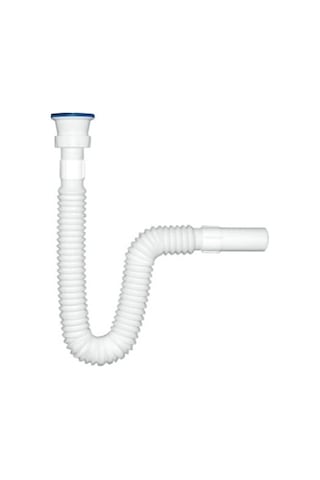 Özbest Körüklü Lavabo Sifonu Uzun 1 Adet Beyaz