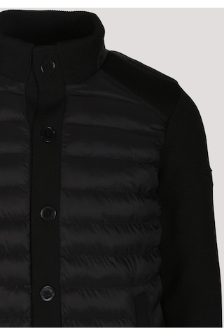 Erkek Zırh Örme Siyah Hırka Düğmeli Dik Yaka Slim Fit İnce Astarlı Mevsimlik Cardigan Ncs Jeans 4518-siyah Siyah