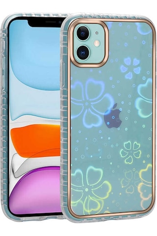 Apple iPhone 11 Uyumlu Desenli Parlayan Transparan Avva Kılıf-no5 NO5 No5
