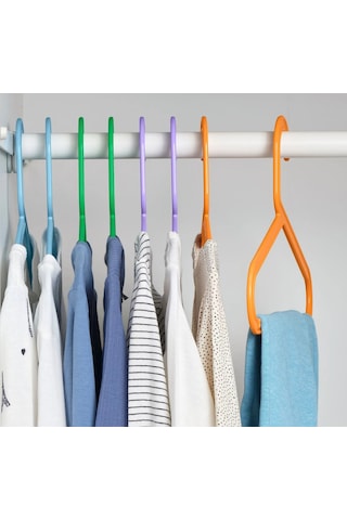 8 Adet Çocuk Giysi Askısı Genişlik 34 Cm İkea 8'li Askı Plastik Çok Renkli