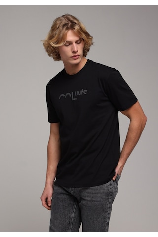 Colin's Colins Regular Fit Yuvarlak Yaka Düz Erkek Siyah Kısa Kol Tişört Cl1080055 Q1.v2 Blk Siyah