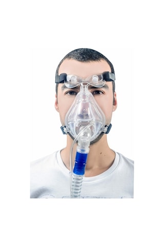 Kngmed Full Face Ağız Burun CPAP Maskesi S