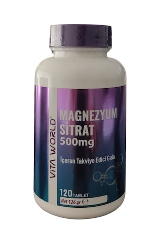 Vita World Vıtaworld Magn. Citrate 500 Mg 120 Tb
