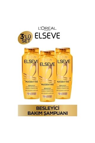 L'Oréal Paris Elseve Mucizevi Yağ Besleyici Bakım Şampuanı 3 x 300 ML