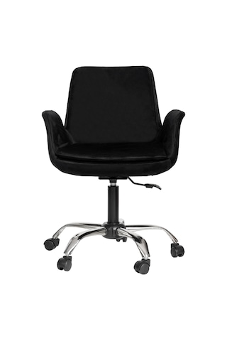 Markaelz Krom Metal Ayaklı Ofis Çalışma Sandalyesi Pescado Siyah
