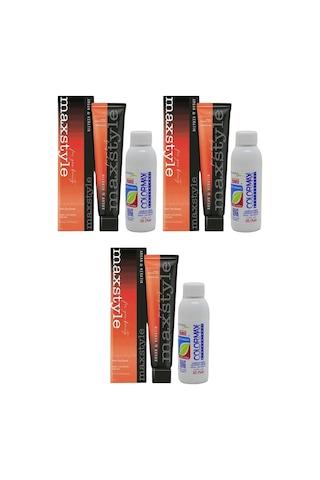 Maxstyle Sps865 Argan Ve Keratin 2025/08.43 Sultan Bakırı 60 Ml 3 Ad Saç Boyası + 3 Ad 90 Ml Oksidan