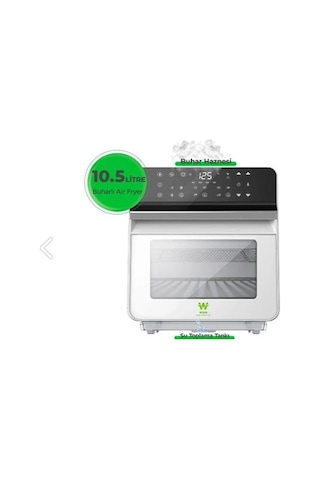 Wiami Airfryer 10.5 L Buharlı Hava Fritözü Beyaz-2023 Yeni Modeli