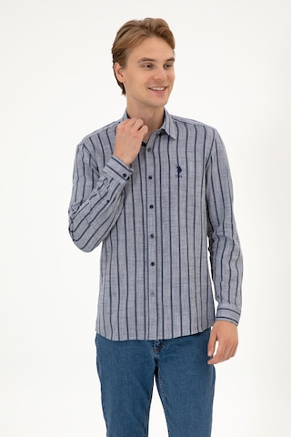 U.s. Polo Assn. Erkek Lacivert Gömlek Desenli 50316563-vr033 Lacivert