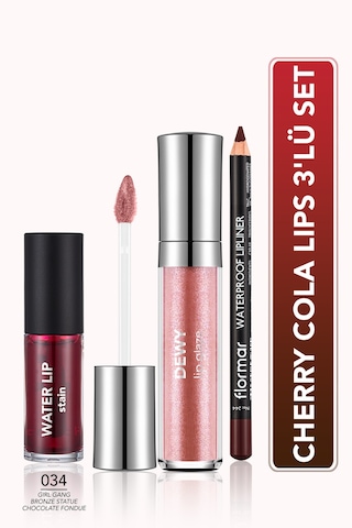 Flormar Cherry Cola Lips Dudak Makyaj Seti 3'lü