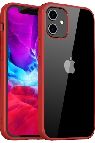 Apple Uyumlu iPhone Bikapak Elıt Shıne 12 Mini Full Kırmızı Kapak