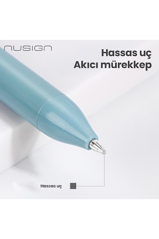Nusıgn Jel Kalem 0.5 Mm İnce Uç Pürüzsüz Yazı Kalemi Çok Renkli