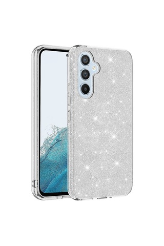 Samsung Galaxy Uyumlu A54 Kılıf Zore Parıltılı Simli Shining Silikon