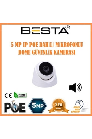5 Mp 4 İç Mekan 4 Dış Mekan Kameralı Ip Poe Güvenlik Seti