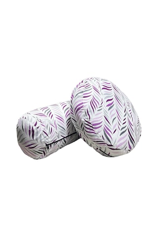 Remege Damla Desen Meditasyon Minderi Bolster Minderi İkili Set Mor Mr8