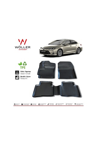 Toyota Corolla Paspas 2019 2023 Arası Uyumlu 3D Havuzlu Wöller Paspas